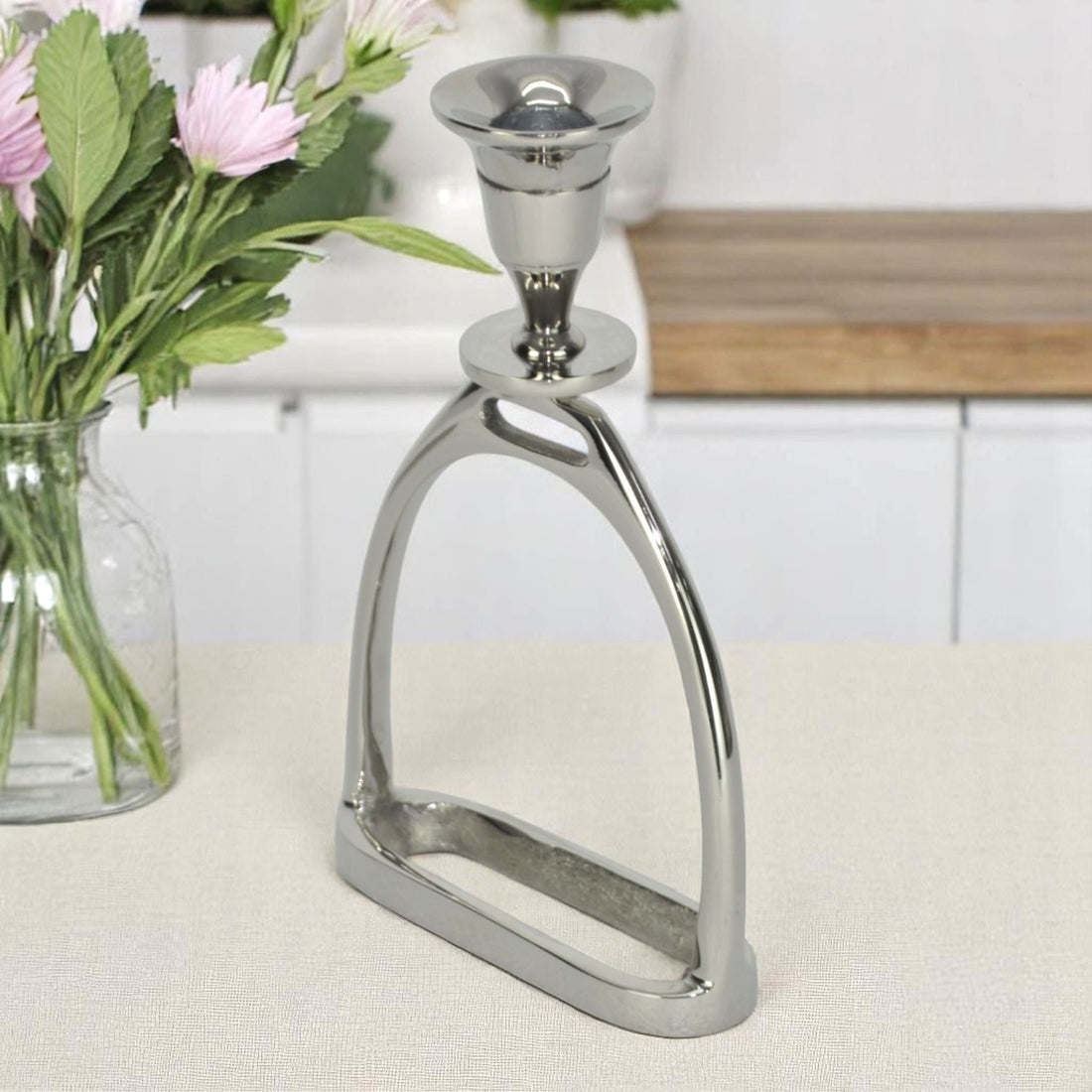 Horse Stirrup Candle Stand Large