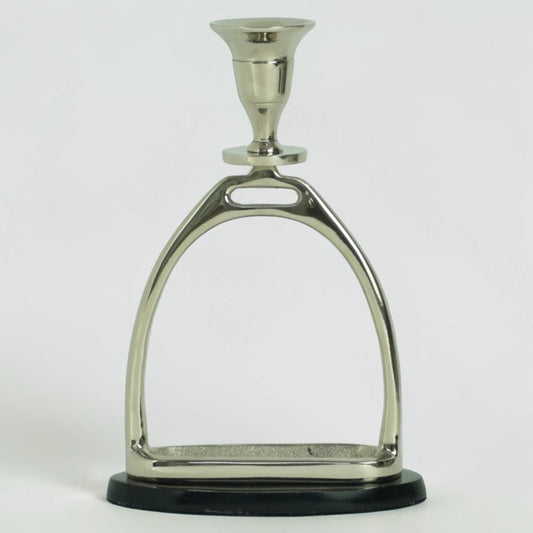 Horse Stirrup Candle Stand 9"