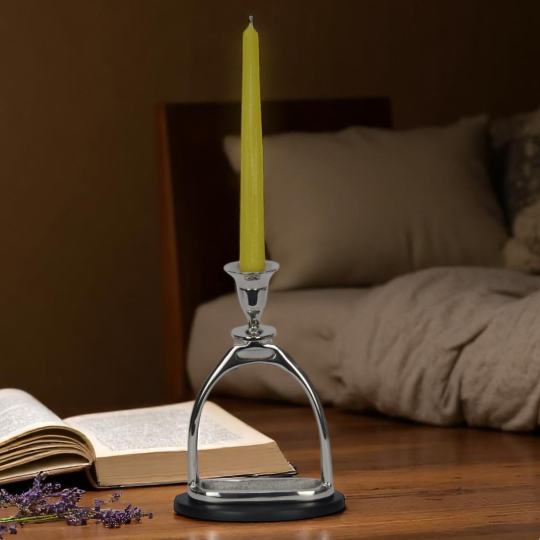 Horse Stirrup Candle Stand Large