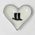 Horse Boot Bowl Acrylic Finish Heart Shape 6"