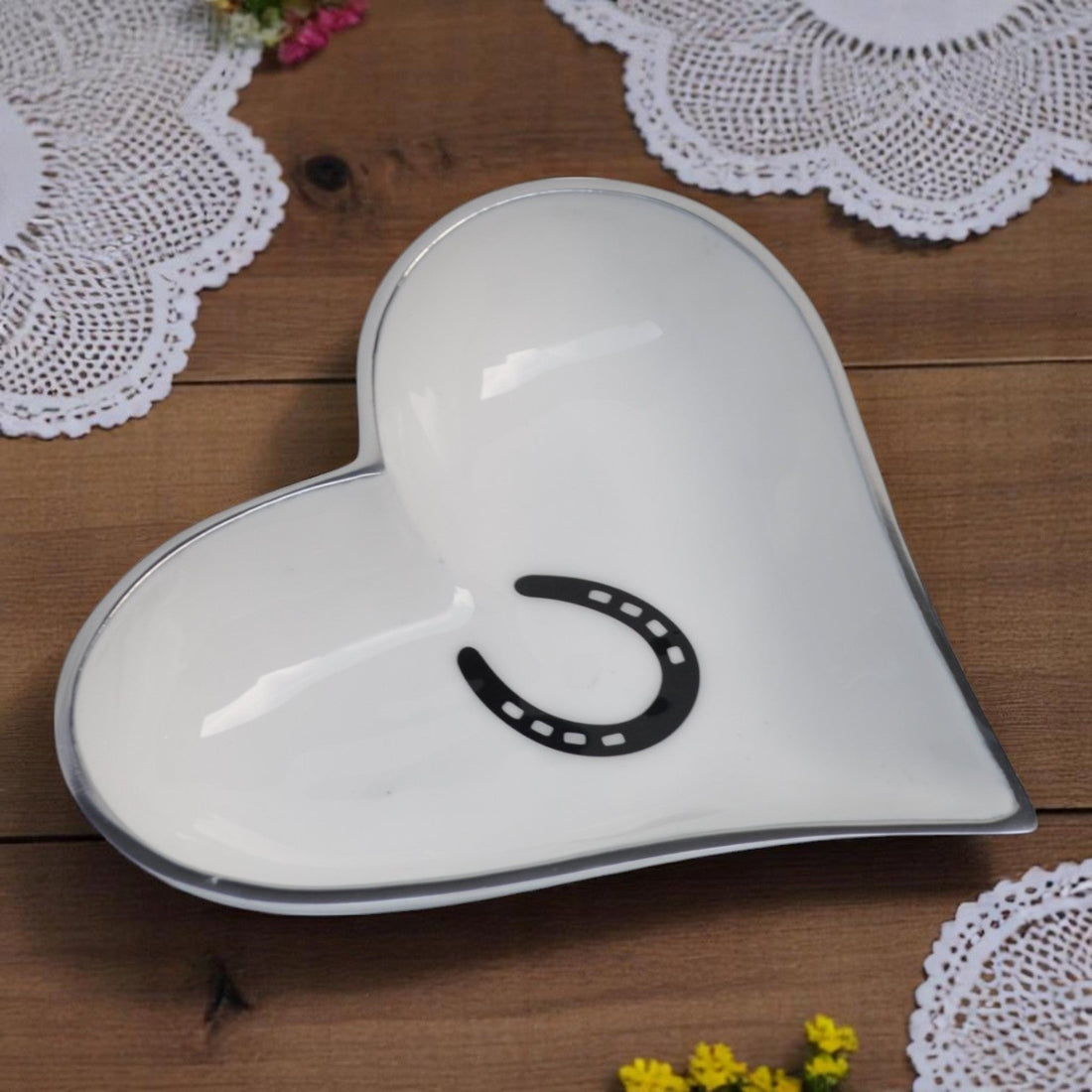 Horse Shoe Heart Shape Bowl Medium