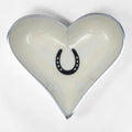Horse Shoe Bowl Acrylic Finish Heart Shape 8"