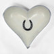 Horse Shoe Bowl Acrylic Finish Heart Shape 8"