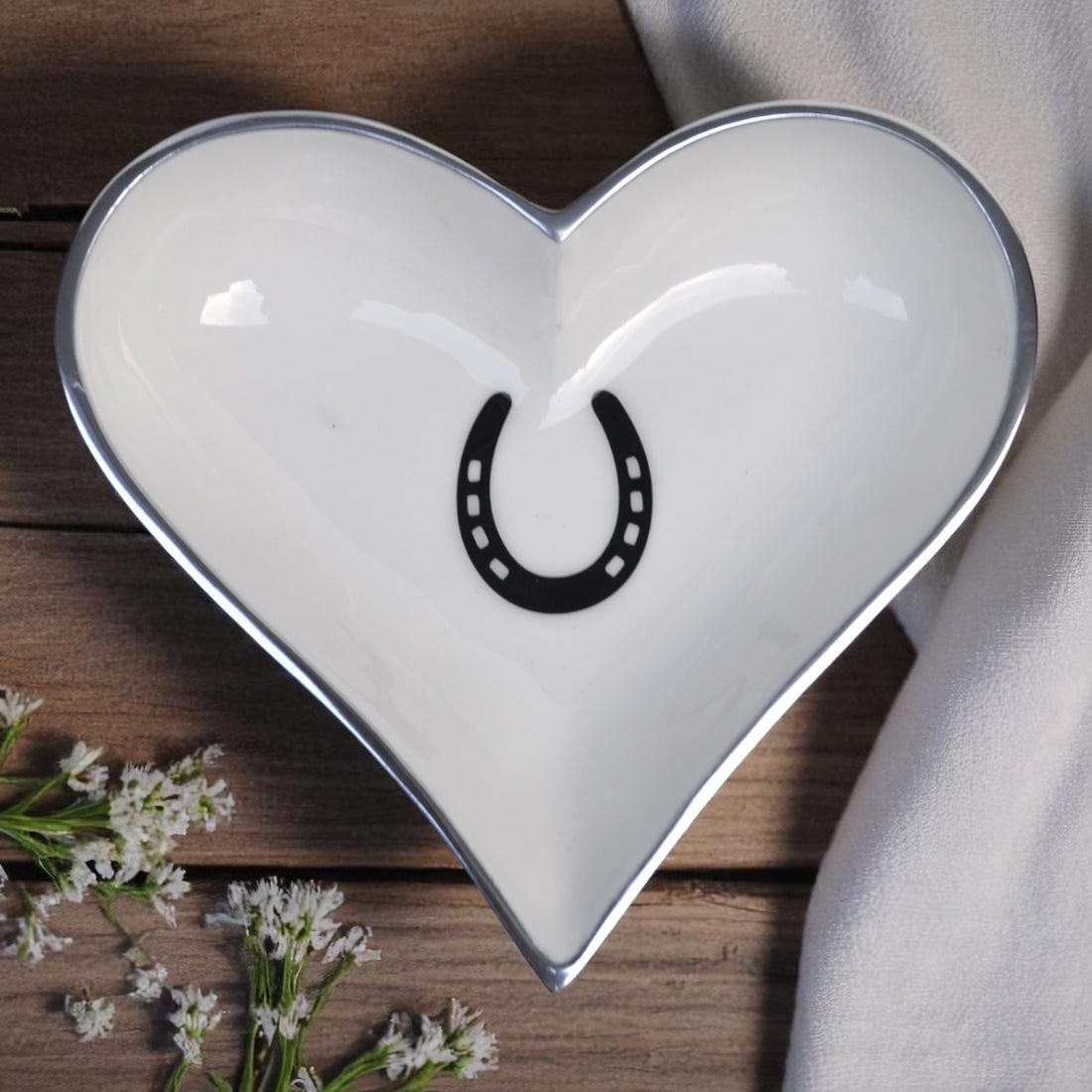 Horse Shoe Heart Shape Bowl Medium