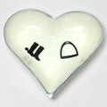 Horse Stirrup Boot Bowl Acrylic Finish Heart Shape 10"