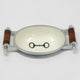 Horse Bit Bowl with Handles Acrylic Finish Oval