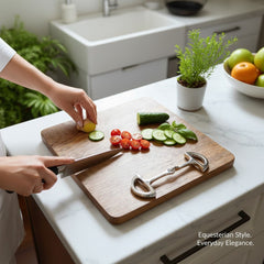 Horse Bit Chopping Board Square 8"