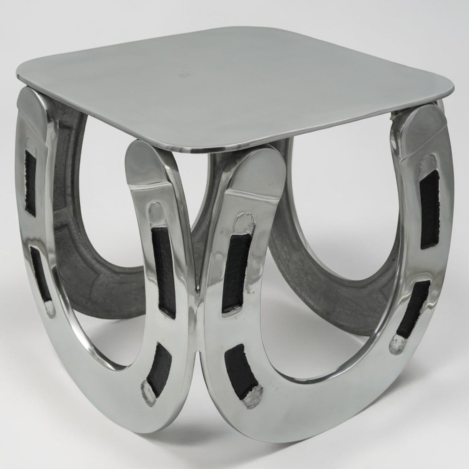 Horse Shoe Stool Side Table