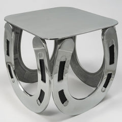 Horse Shoe Stool Side Table