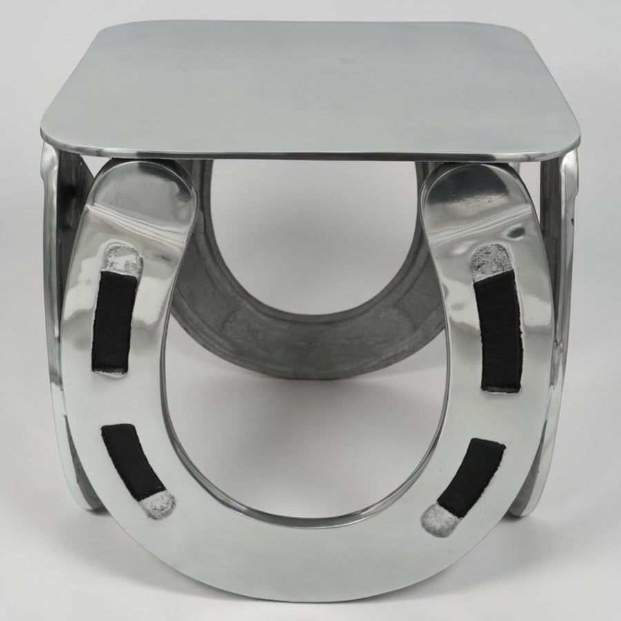 Horse Shoe Stool Side Table