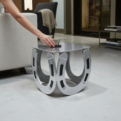 Horse Shoe Stool Side Table