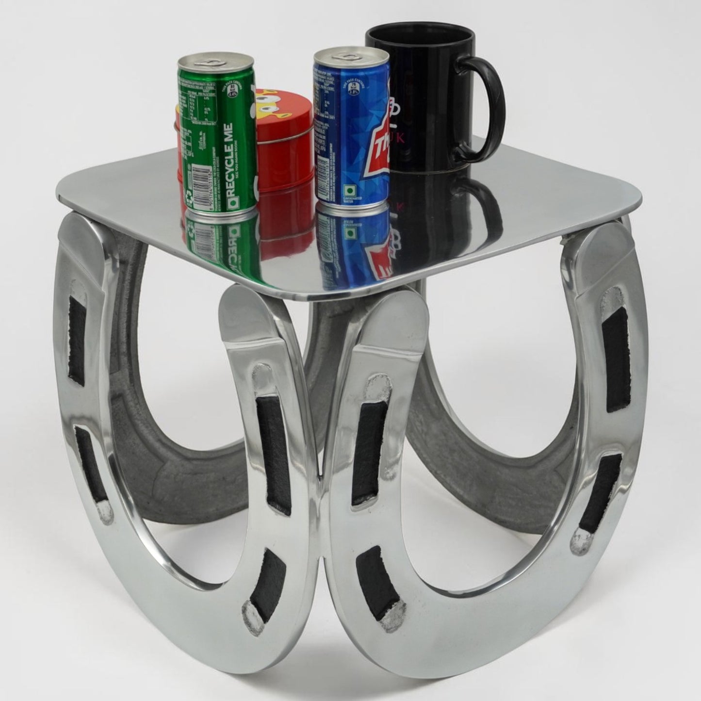 Horse Shoe Stool Side Table
