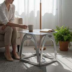 Horse Stirrup Stool Side Table