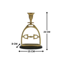 Horse Stirrup Bit Candle Stand 9"