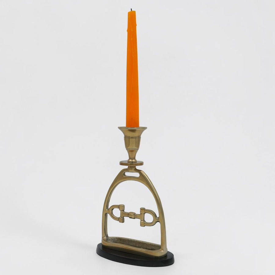 Horse Stirrup Bit Candle Stand 9"