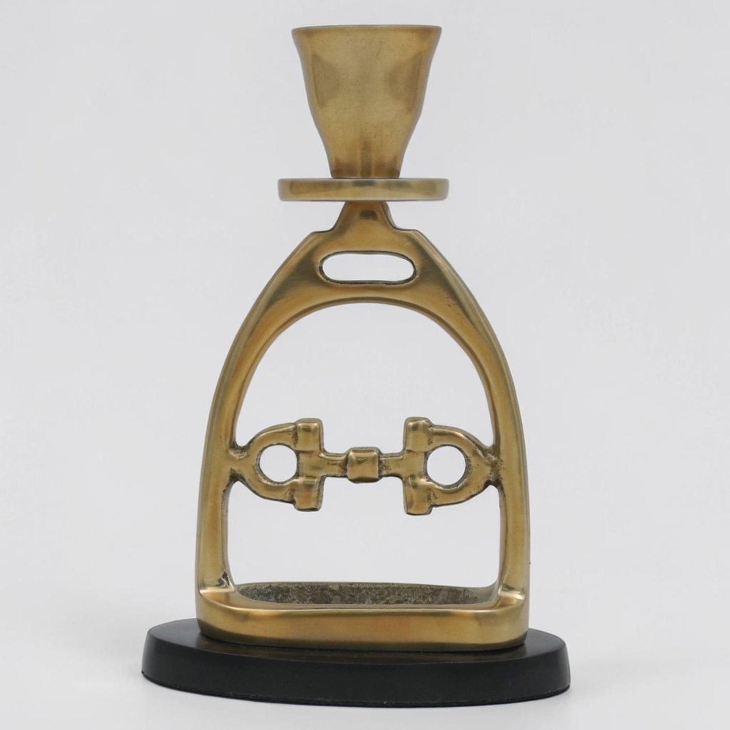 Horse Stirrup Bit Candle Stand 6"