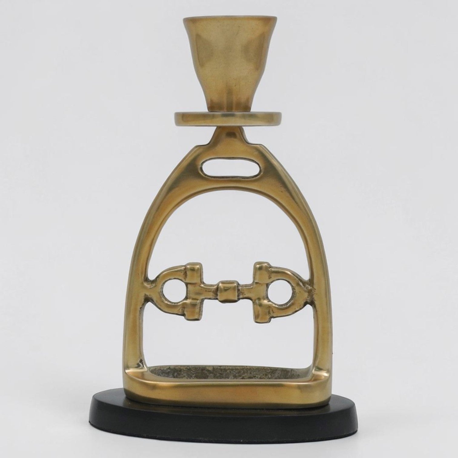 Horse Stirrup Bit Candle Stand 6"