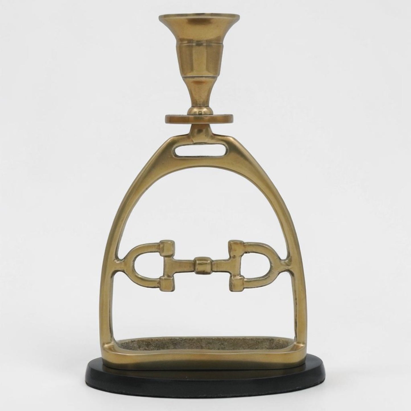 Horse Stirrup Bit Candle Stand 9"