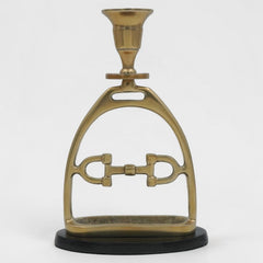 Horse Stirrup Bit Candle Stand 9"