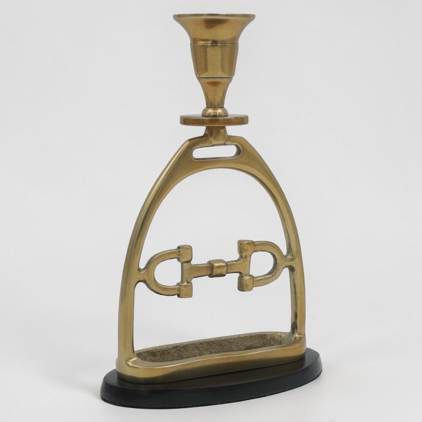 Horse Stirrup Bit Candle Stand 9"