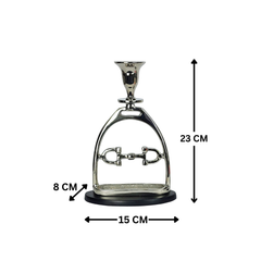 Horse Stirrup Bit Candle Stand 9"
