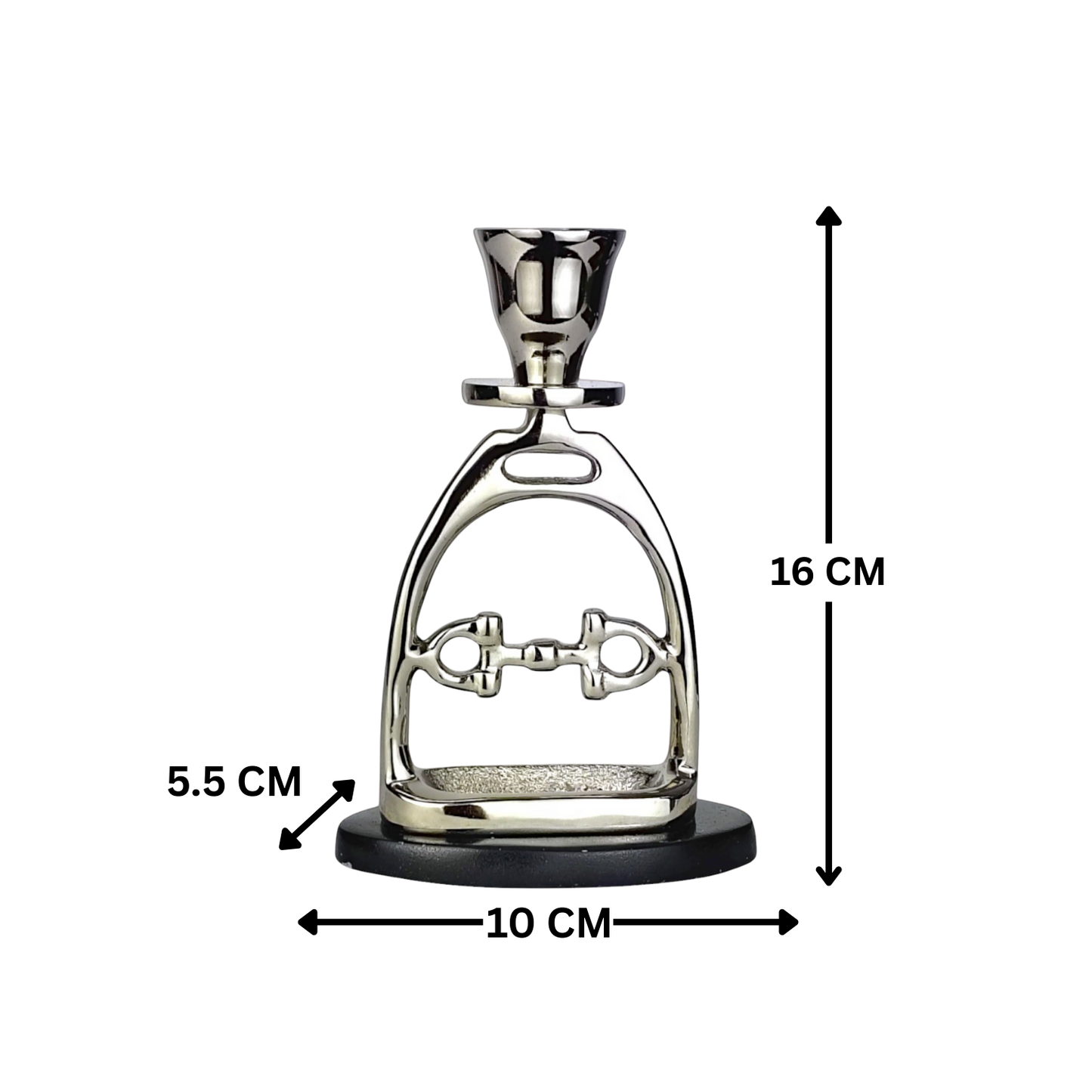 Horse Stirrup Bit Candle Stand 6"