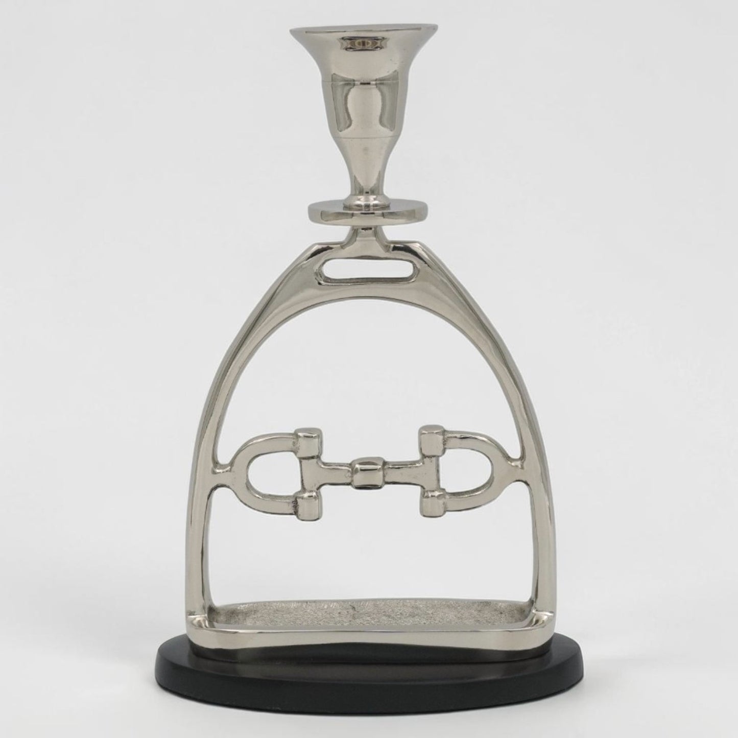 Horse Stirrup Bit Candle Stand 9"