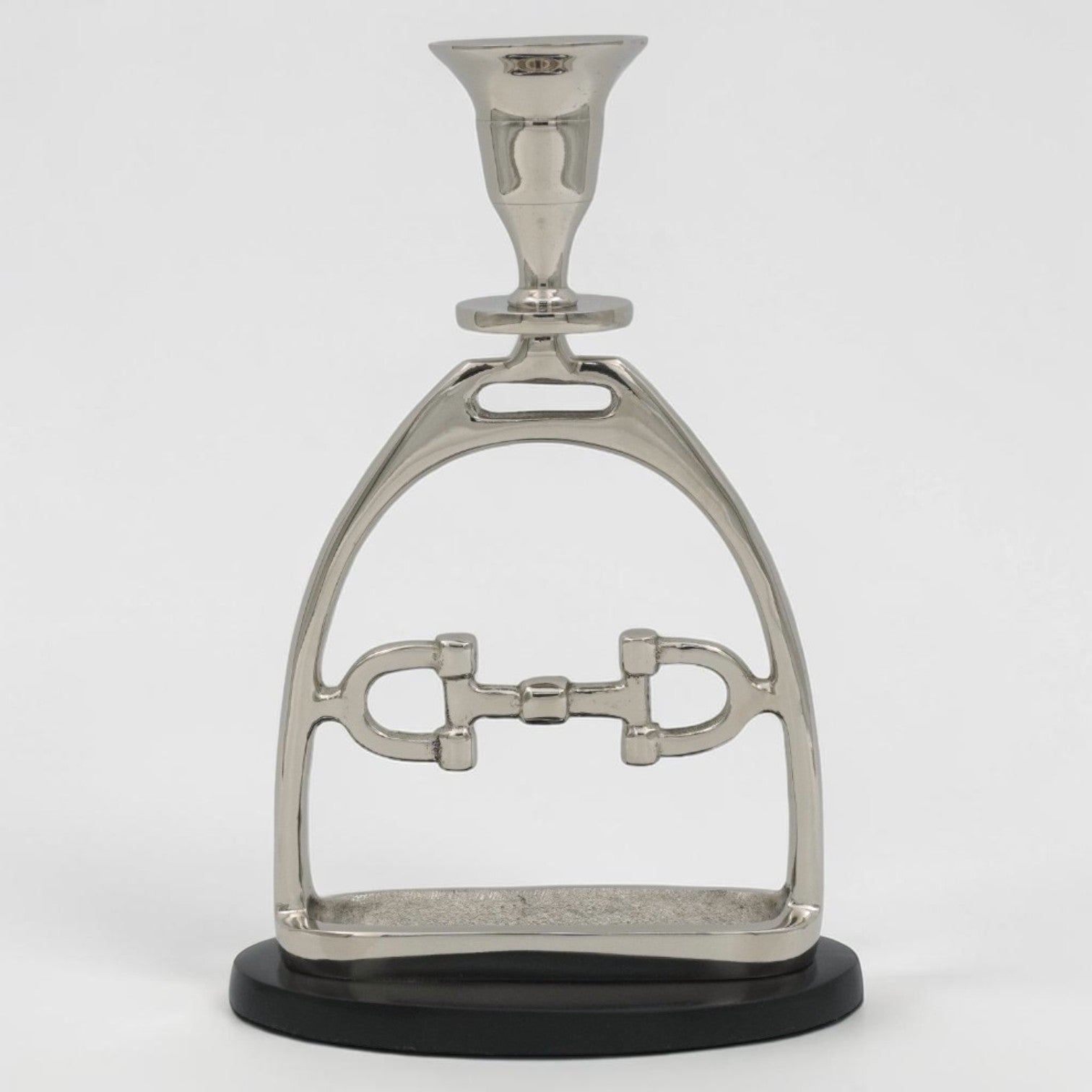 Horse Stirrup Bit Candle Stand 9"
