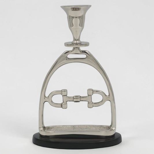 Horse Stirrup Bit Candle Stand 9"