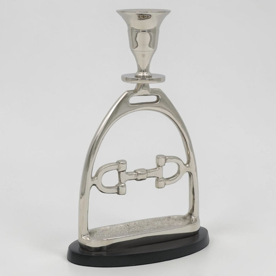 Horse Stirrup Bit Candle Stand 9"
