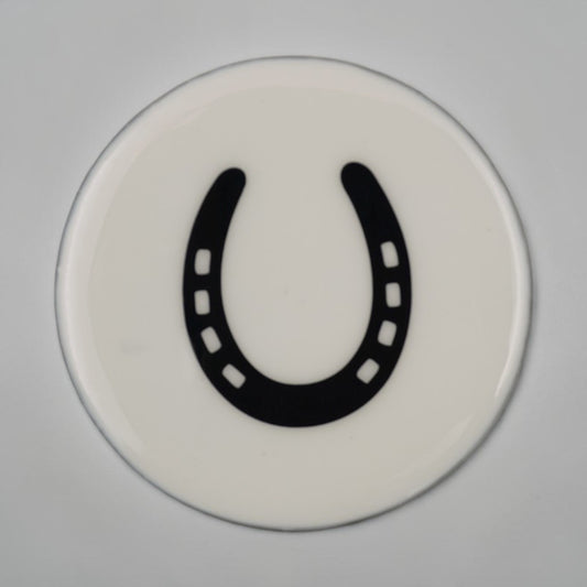 Horse Shoe Coaster Acrylic Finish 3.5"