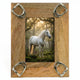 Equestrian Stirrup Photo Frame - Mango Wood with Nickel Plated Cast Aluminium Horse Bits | 23cm x 28cm
