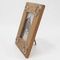 Equestrian Horseshoe Photo Frame - Mango Wood with Nickel Plated Cast Aluminium Horseshoes | 23cm x 28cm