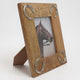 Equestrian Horseshoe Photo Frame - Mango Wood with Nickel Plated Cast Aluminium Horseshoes | 23cm x 28cm