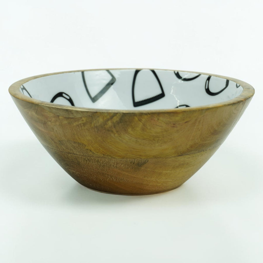 Horse Stirrup Bowl Acrylic Finish Round 8"
