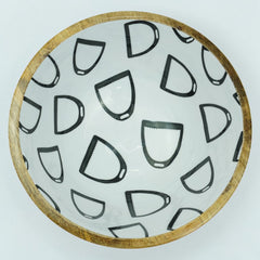 Equestrian Stirrup Bowl Acrylic Finish Round 10"