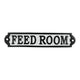 Feed Room Sign Cast Aluminium 20x4cm - Horse Stable & Tack Room Plaque
