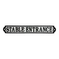 table Entrance Sign Cast Aluminium 28x4cm - Horse Stable & Yard Directional Plaque