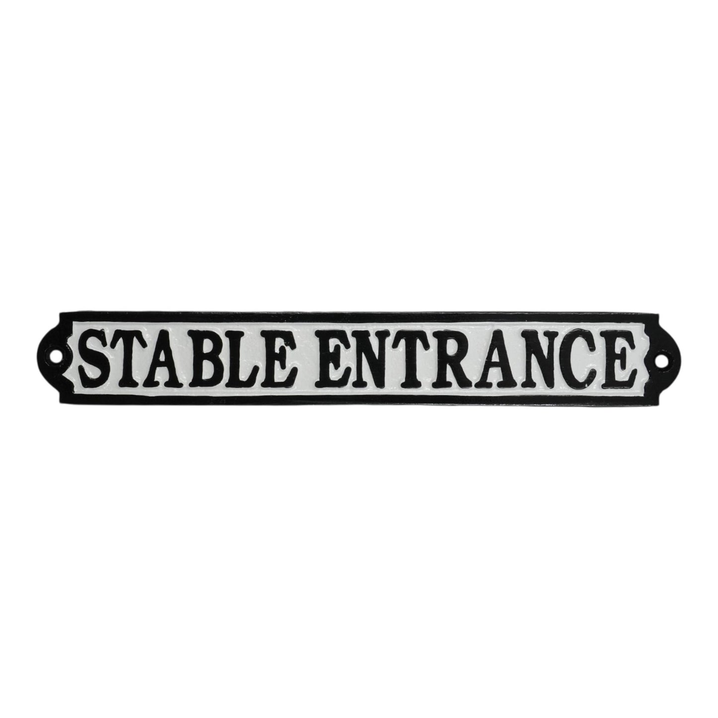 table Entrance Sign Cast Aluminium 28x4cm - Horse Stable & Yard Directional Plaque