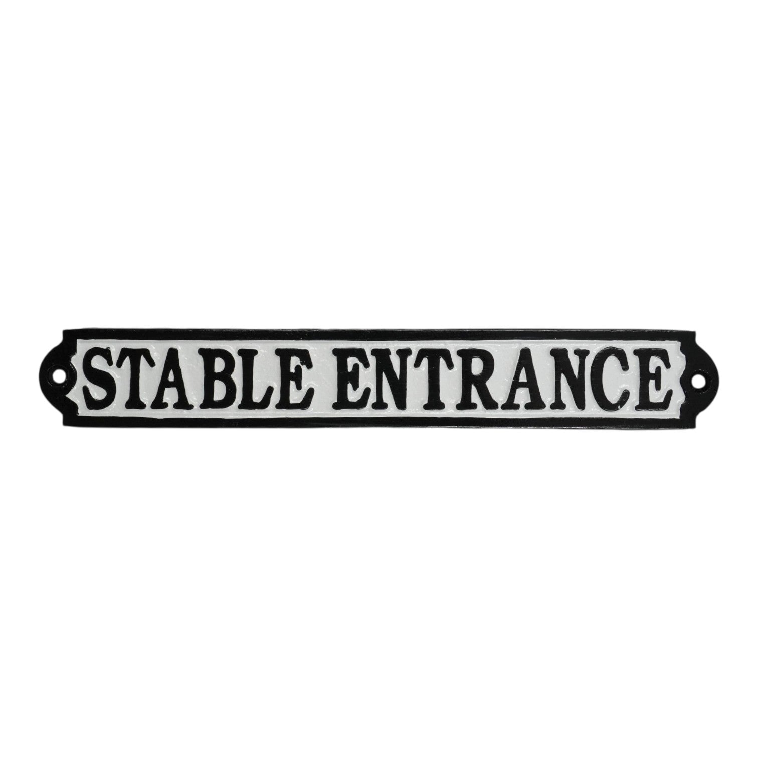 table Entrance Sign Cast Aluminium 28x4cm - Horse Stable & Yard Directional Plaque