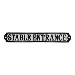 table Entrance Sign Cast Aluminium 28x4cm - Horse Stable & Yard Directional Plaque