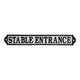 table Entrance Sign Cast Aluminium 28x4cm - Horse Stable & Yard Directional Plaque