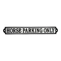 Horse Parking Only Sign Cast Aluminium 40x4cm - Stable Yard & Equestrian Parking Plaque