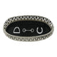 Equestrian Symbols Decorative Tray - 12.5 x 7 Inch -Full Nickel Powder Coated Black Base Metal Tray