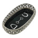 Equestrian Symbols Decorative Tray 10 x 6 Inch - Full Nickel Powder Coated Black Base Metal Tray