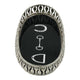 Equestrian Symbols Decorative Tray - 12.5 x 7 Inch -Full Nickel Powder Coated Black Base Metal Tray