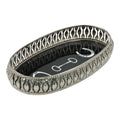 Equestrian Symbols Decorative Tray 9 x 5 Inch - Full Nickel Powder Coated Black Base Metal Tray