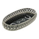 Equestrian Symbols Decorative Tray 9 x 5 Inch - Full Nickel Powder Coated Black Base Metal Tray