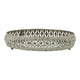 Equestrian Horseshoe Decorative Tray 8 Inch Round - Nickel Powder Coated Acrylic Finish