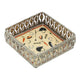 Equestrian Motifs Decorative Tray 10 Inch Square - Nickel Powder Coated Acrylic Finish